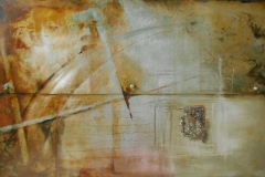 'Luci riflesse'-2018-inchiostri e ossidi su lamiera incisa-cm 77x127